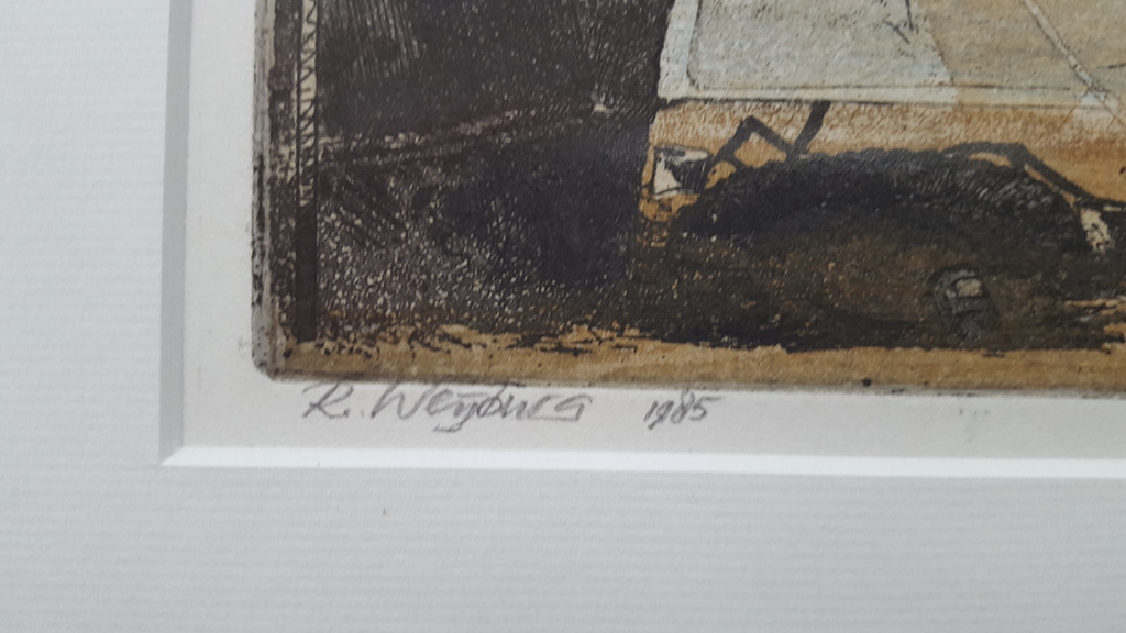 Rolf Weijburg - kleurenets 15/20, handgesigneerd en gedateerd 1985 kopen? Bied vanaf 69!