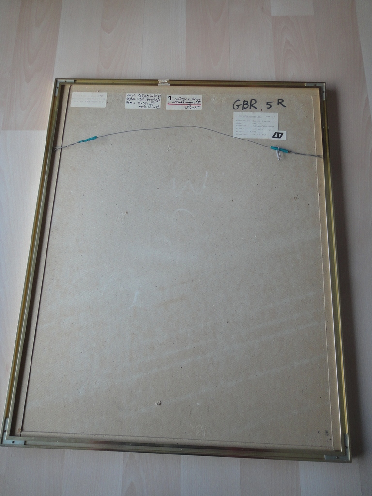 Gerard Brussee, collage , 'collage in beige'/'Verschuivingen 2' kopen? Bied vanaf 50!