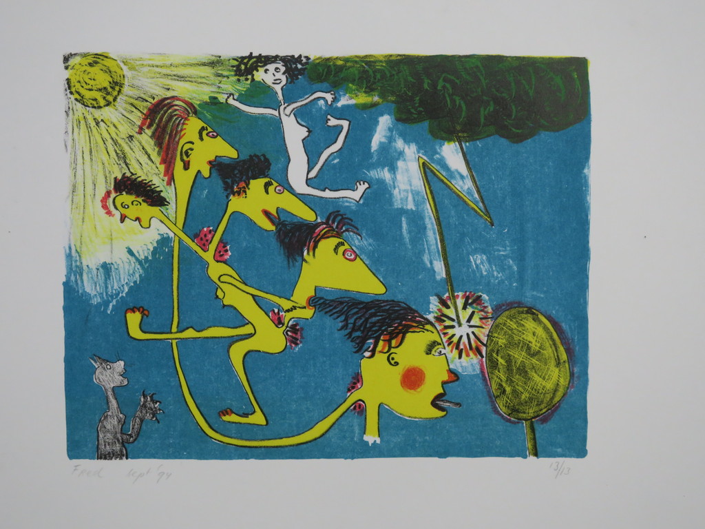 Onbekend gesigneerd: Litho, Z.T. kopen? Bied vanaf 1!