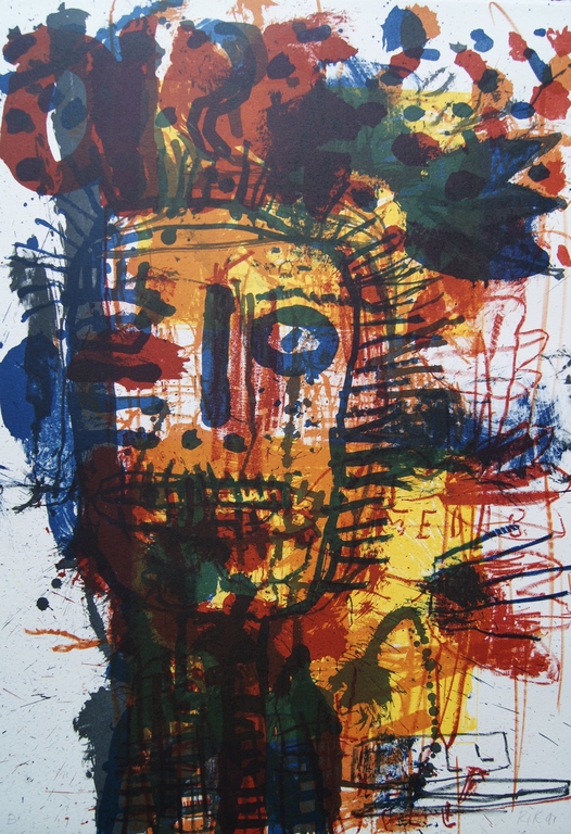 Rik van Iersel gesigneerde zeefdruk 'Storyteller II' - 1991. verkocht voor € 65!