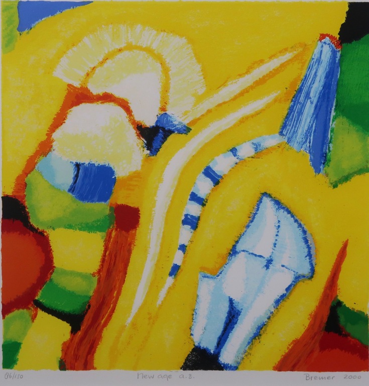 Saskia Bremer: Zeefdruk, New age a.3. - Ingelijst kopen? Bied vanaf 20!