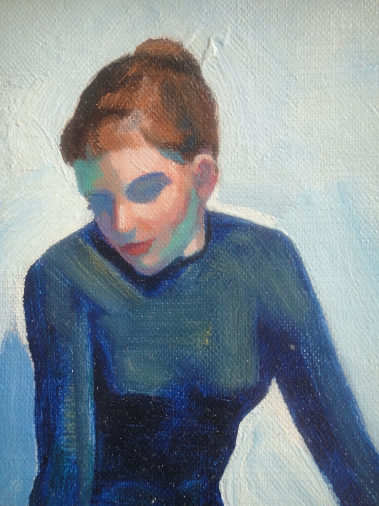 Maarten DJ van der Meer, olieverf op board, portret van ballerina kopen? Bied vanaf 125!