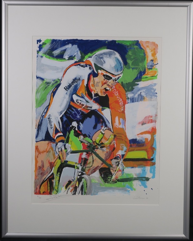 Lou Thissen: Zeefdruk, Erik Dekker - Ingelijst verkocht voor € 35!