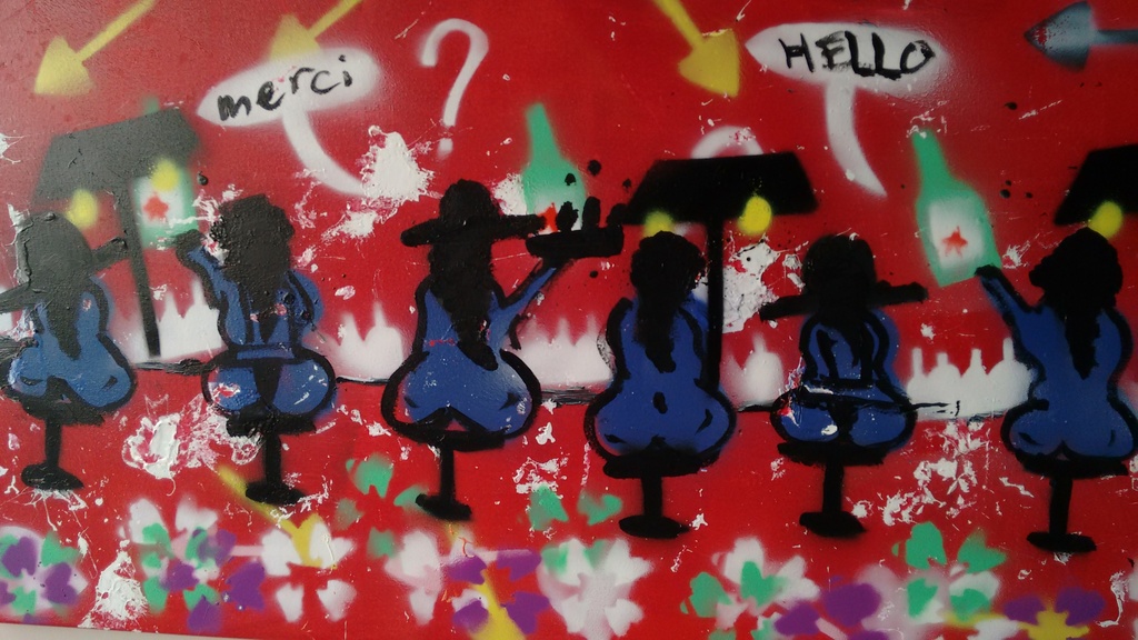 Espen Greger Hagen schilderij, bar ladies, 150 x 50 cm kopen? Bied vanaf 290!