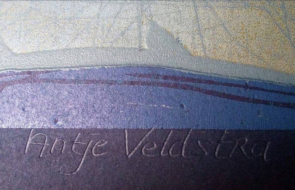 Antje Veldstra: Gesigneerde houtdruk, Gaudeamus II kopen? Bied vanaf 45!