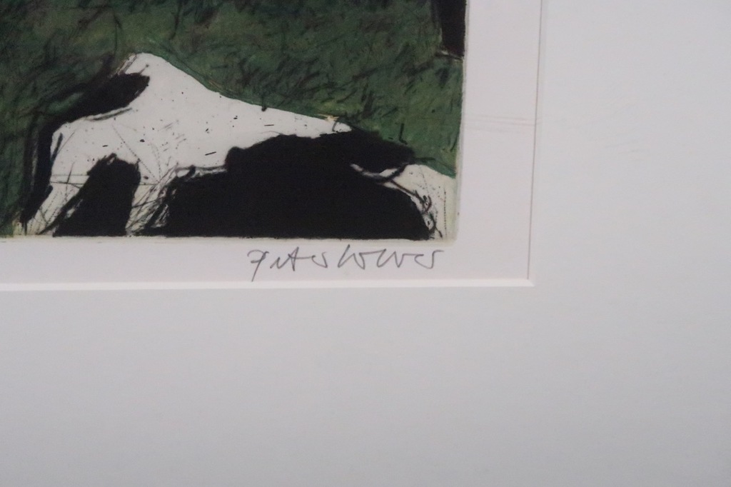 Peter Wever: Ets, Landschap met koeien - Ingelijst kopen? Bied vanaf 60!