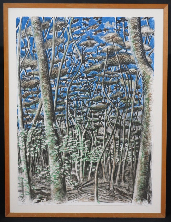 Jacobien de Rooij: Litho, Entre chien et loup - Ingelijst verkocht voor € 50!