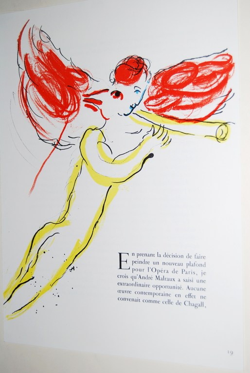 Marc Chagall, Litho, L'ange rouge, 1965, Mourlot kopen? Bied vanaf 1!