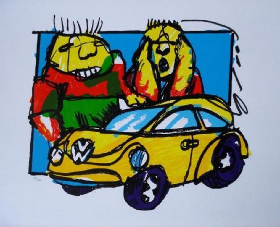 HERMAN BROOD, Gelimiteerde en HANDGESIGNEERDE Zeefdruk  VW BEETLE kopen? Bied vanaf 155!