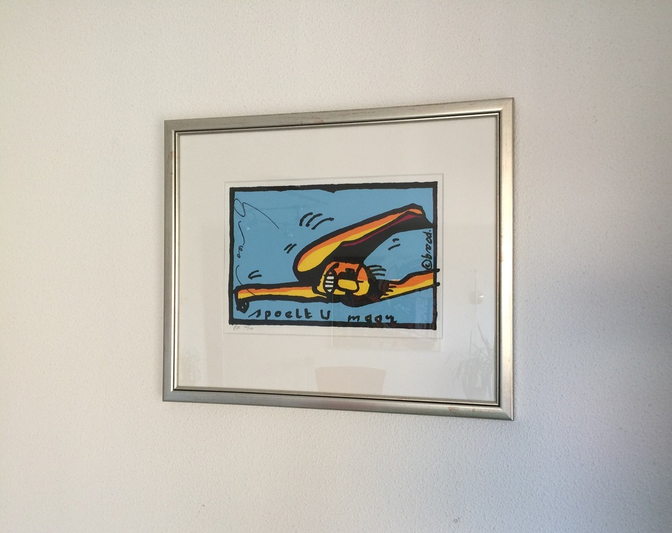 Herman Brood - Originele Handgesigneerde Zeefdruk: "Spoelt U maar" kopen? Bied vanaf 1!