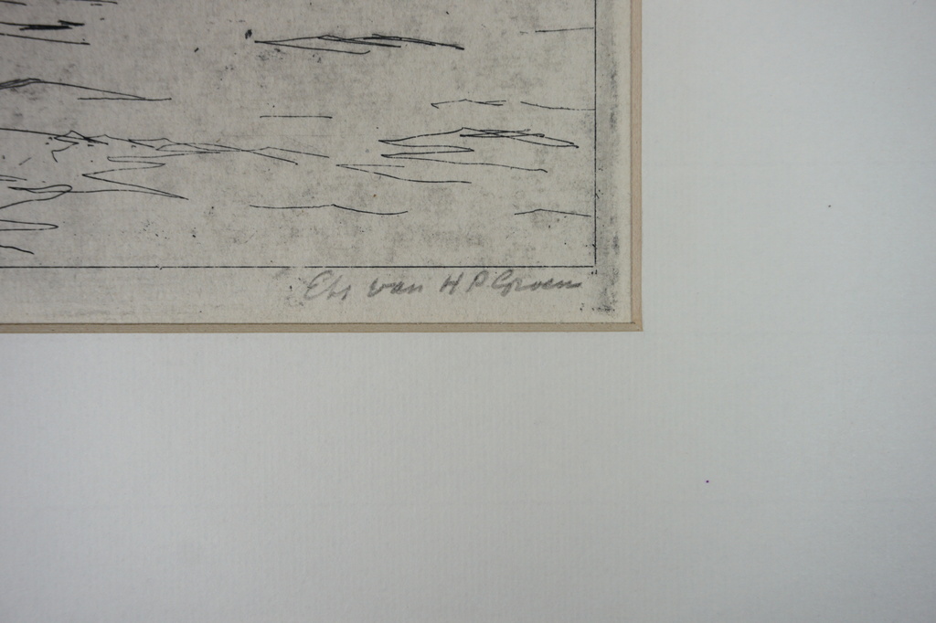 H.P. Groen - ets - schip in de Rotterdamse haven kopen? Bied vanaf 1!