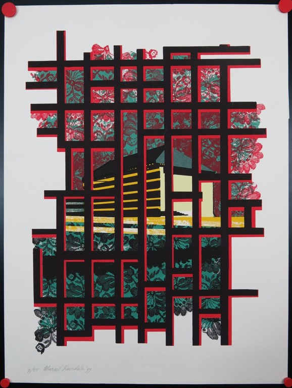Marcel Doorduin: Zeefdruk, Z.T. Abstracte compositie kopen? Bied vanaf 1!