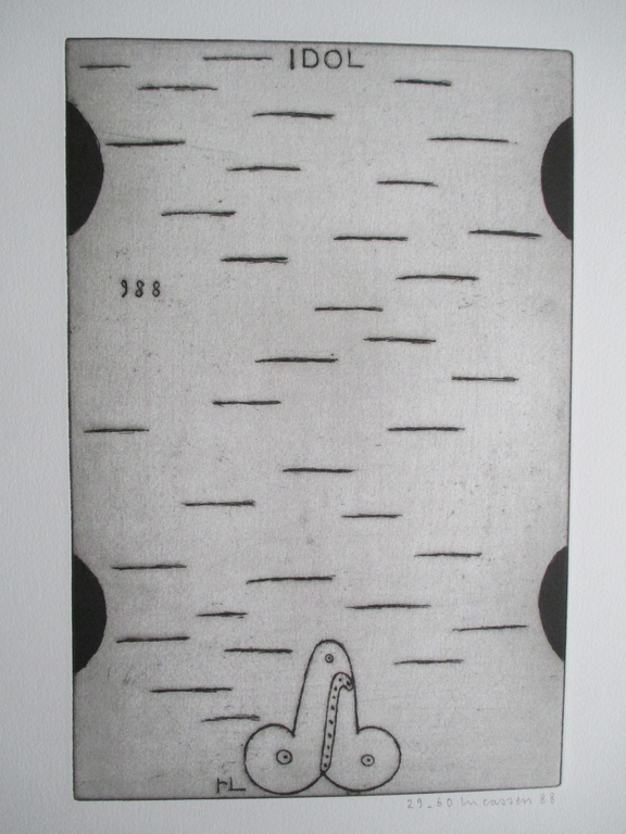 Reinier Lucassen, ets "Idol" 1988, 29/60 ex. verkocht voor € 70!