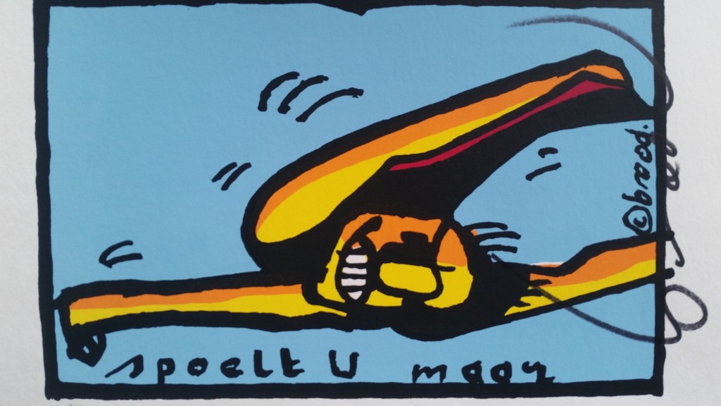 Opruiming, zeefdruk van Herman Brood - Spoelt u maar kopen? Bied vanaf 1!