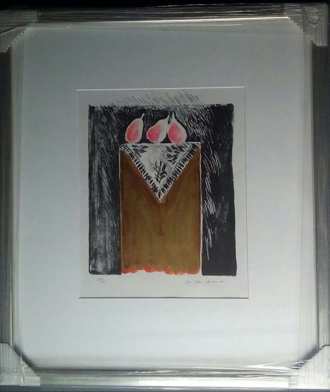 Jan Peter van Opheusden: litho, Stilleven met Peren kopen? Bied vanaf 65!