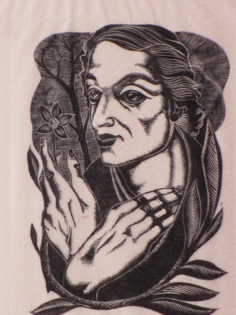 Fons Montens, Vrouw met bloem, Kopergravure kopen? Bied vanaf 1!