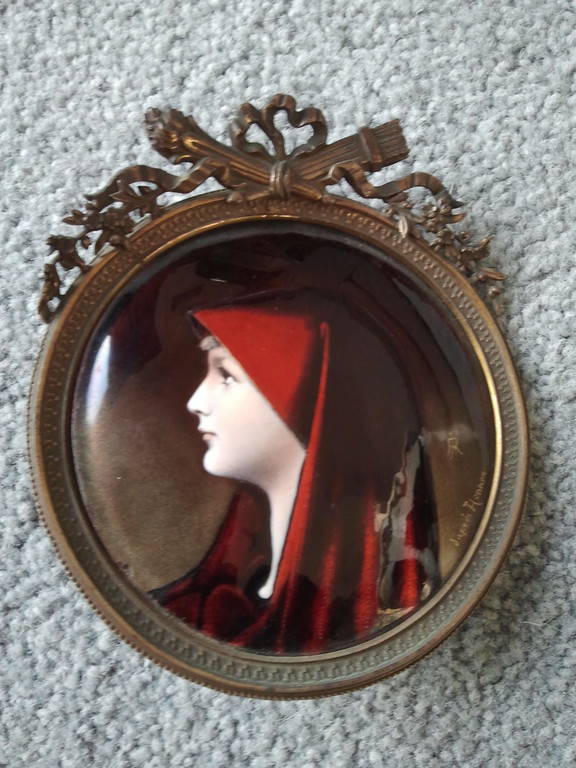 Portretminiatuur, geëmailleerd, vroeg 20e eeuw kopen? Bied vanaf 61!