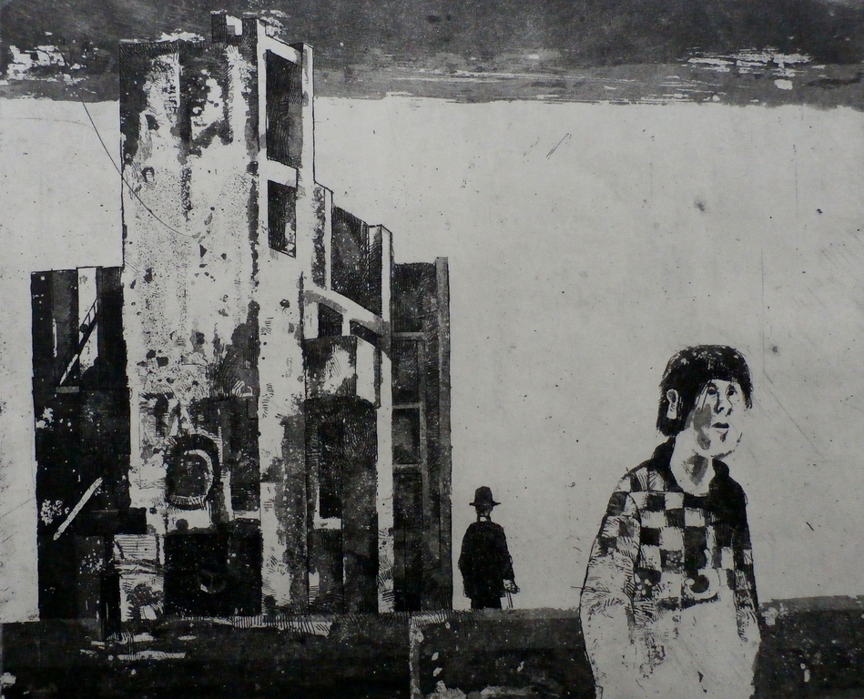 Emile Taalman - ets: Man met bolhoed - 1969 verkocht voor € 55!