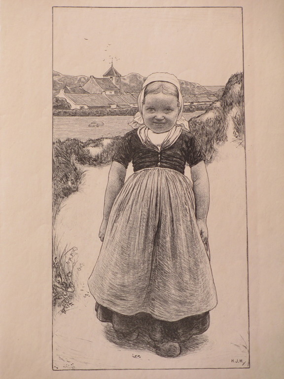 H.J.Haverman, Meisje van Zoutelande, Litho kopen? Bied vanaf 65!