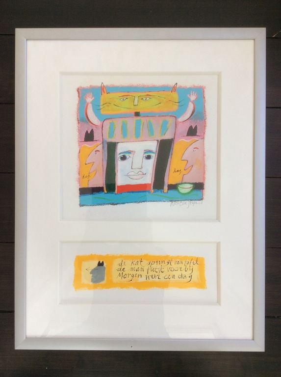 Wouter Stips, "De man fietst voorbij" mixed media 2001 kopen? Bied vanaf 450!