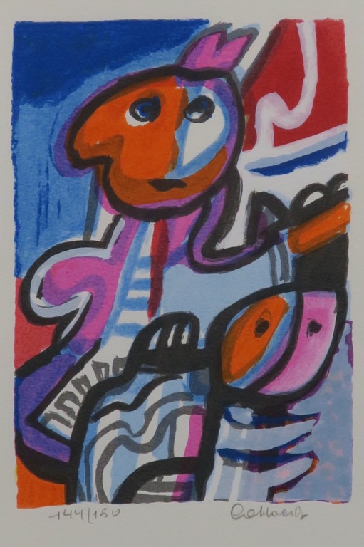 Jan Cobbaert: Zeefdruk, Zonder titel X - Ingelijst kopen? Bied vanaf 80!