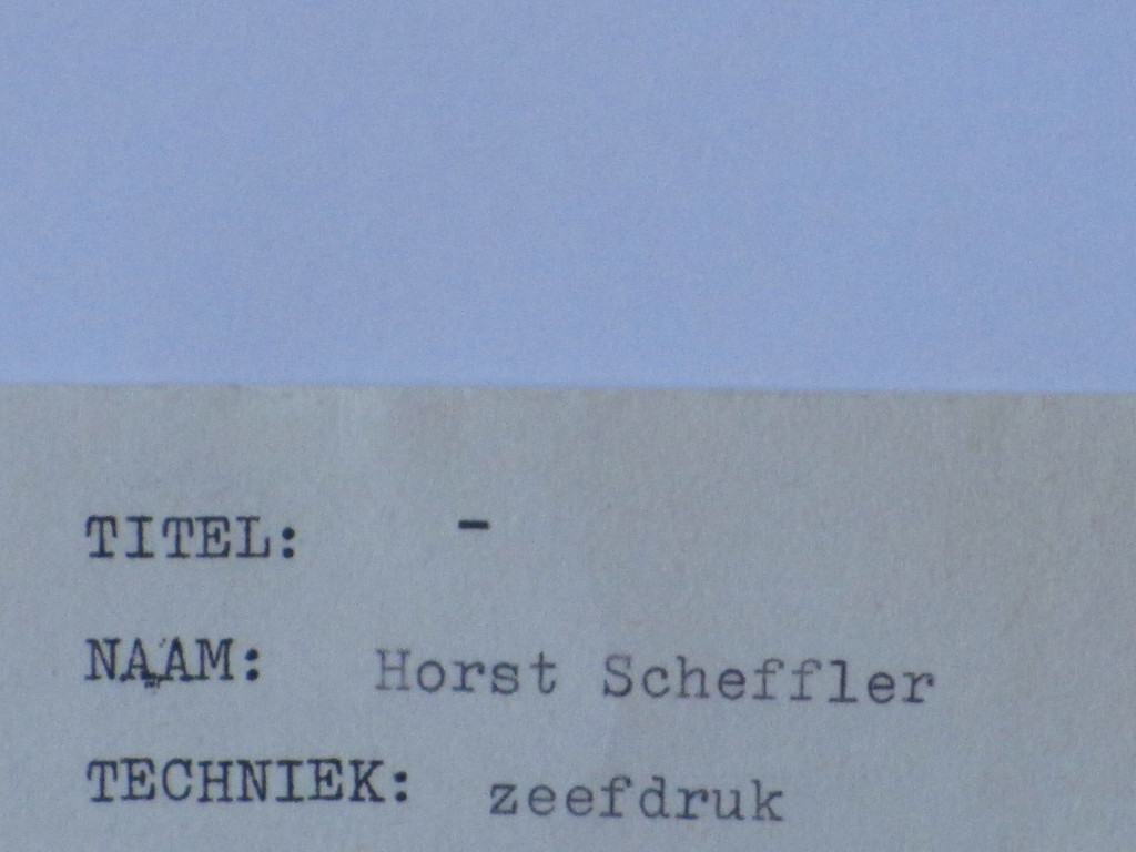 Horst Scheffler - Horst Scheffler, Kleurrijke abstracte compositie, Zeefdruk kopen? Bied vanaf 1!