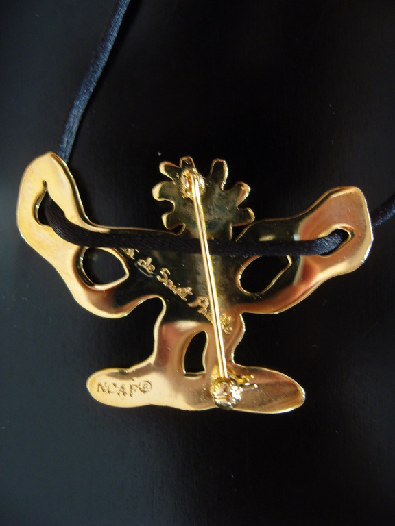 Niki de Saint Phalle – Oiseau de feu blanc. Broche/hanger kopen? Bied vanaf 85!