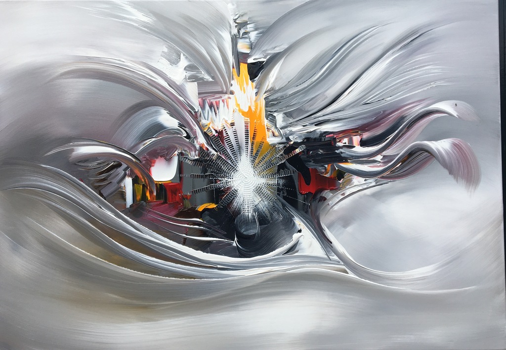 Gena - Abstract After midnight- Acrylverf op doek verkocht voor € 200!