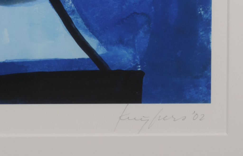 Theo Kuijpers: Giclee, Z.T. (Blauw) - Ingelijst kopen? Bied vanaf 40!
