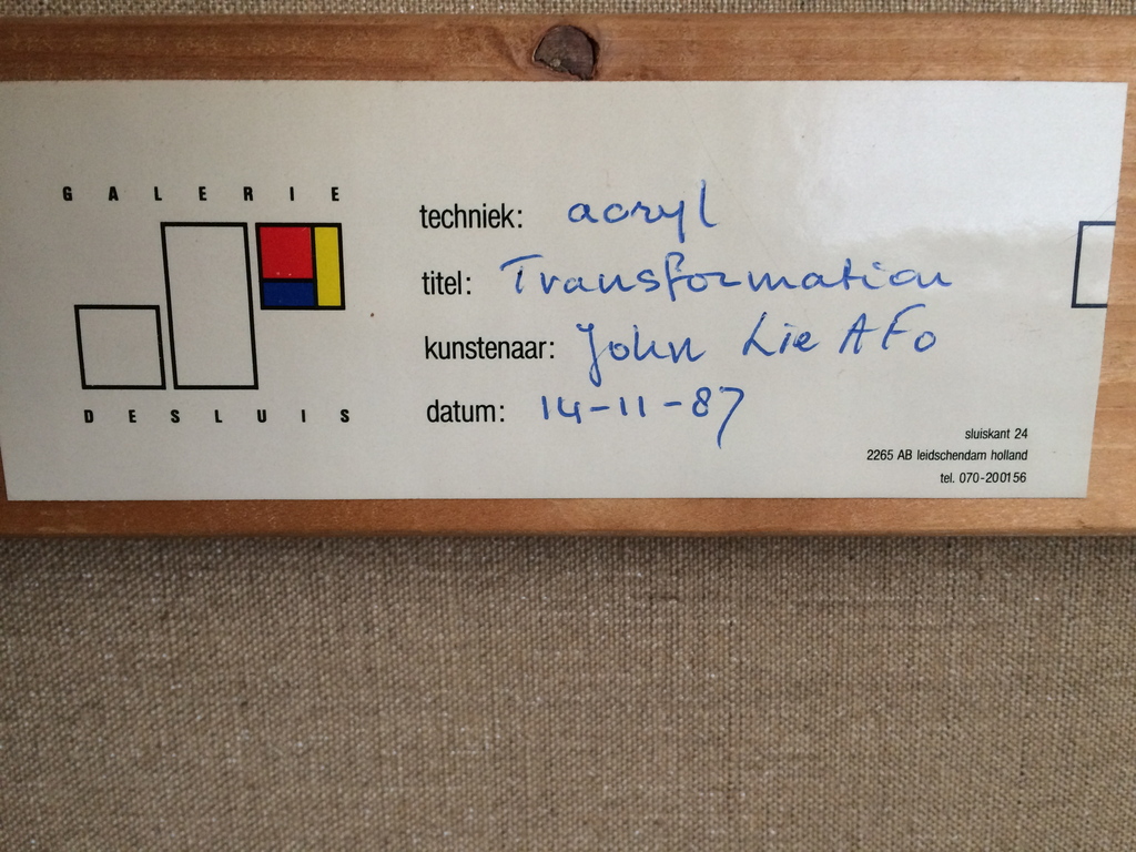 John Lie a Fo - Transformation (groot museaal werk, olieverf op doek) kopen? Bied vanaf 850!