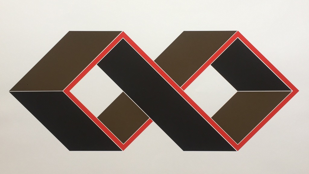 Wladimir Zwaagstra: Zeefdruk, Abstracte compositie (rood) kopen? Bied vanaf 35!