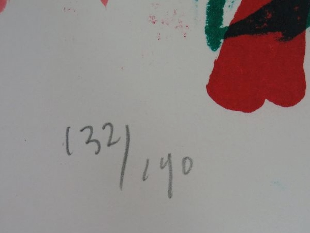 Karel Appel: Litho, Drie abstracte figuren kopen? Bied vanaf 450!