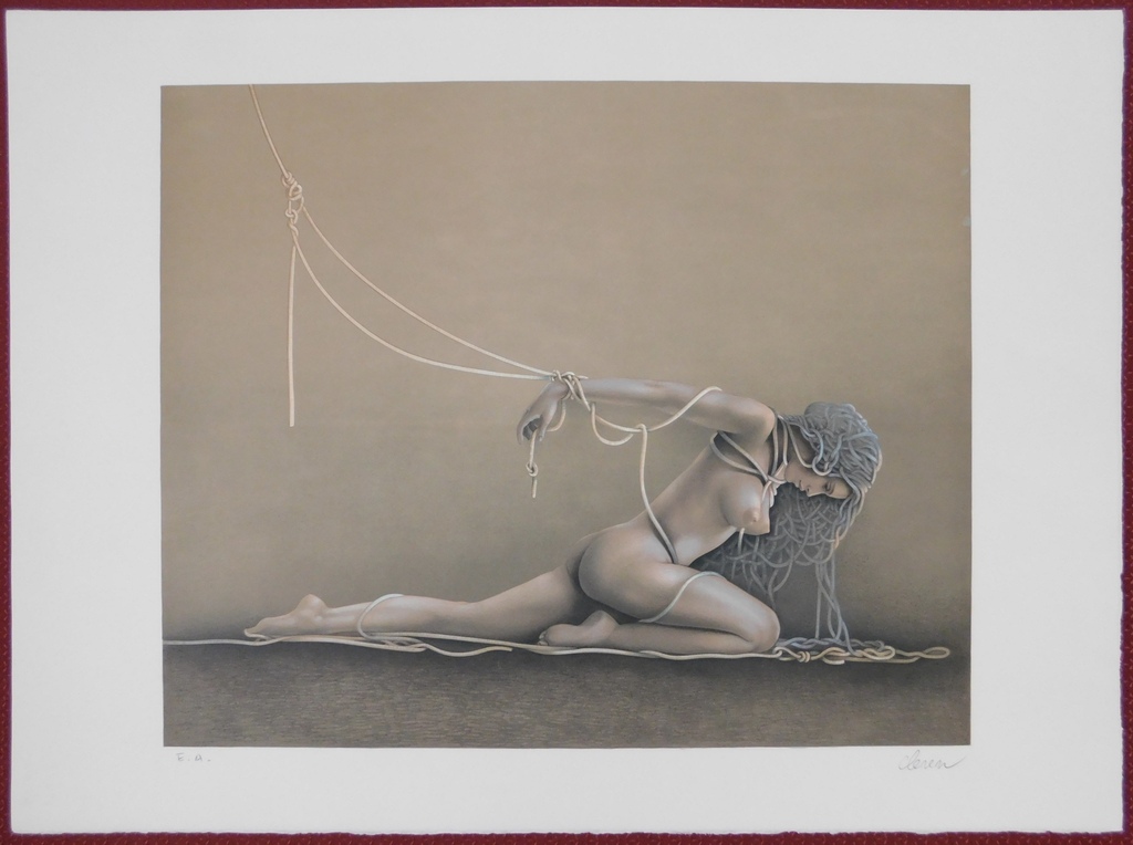 Jean-Paul Cleren - Kleurenlitho - La Femme Attachée kopen? Bied vanaf 45!