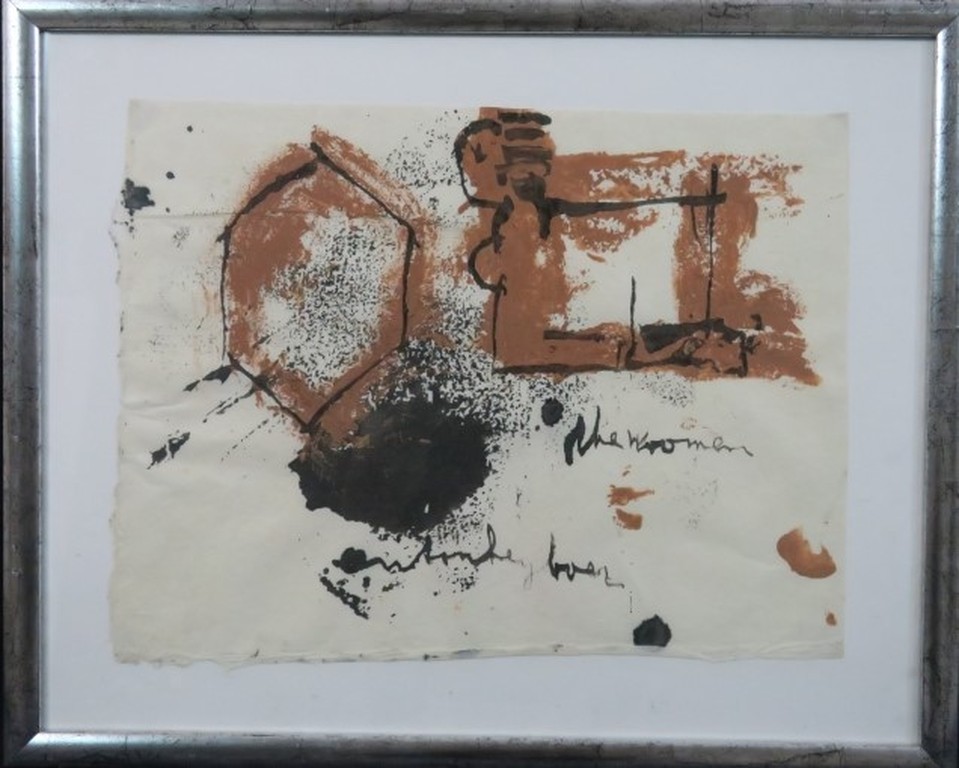 Anton Heyboer: Gouache, The Woman - Ingelijst verkocht voor € 240!