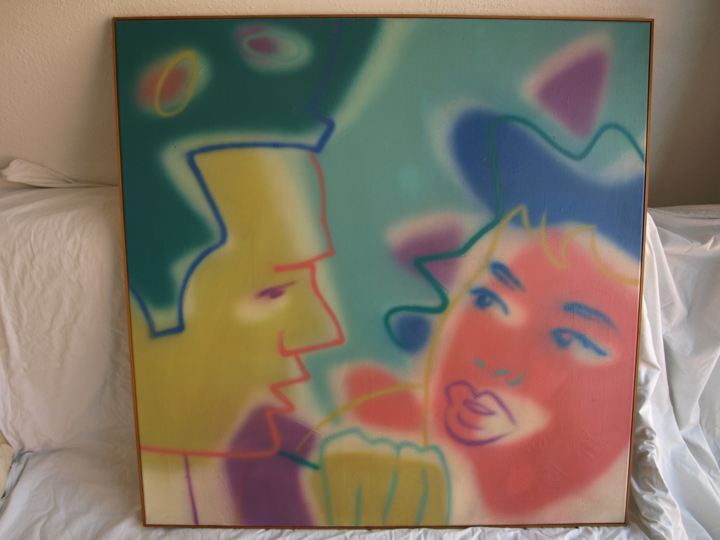 Dick van der Meijden : Airbrush – Mijn geliefde - gesigneerd & ingelijst – 1988  kopen? Bied vanaf 1!