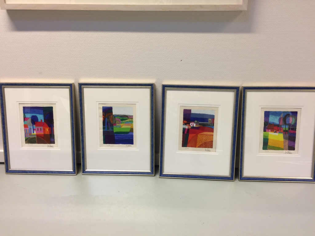 4 x Ton Schulten, fraai serie zeefdrukken , ingelijst. Gesigneerd en genummerd kopen? Bied vanaf 775!