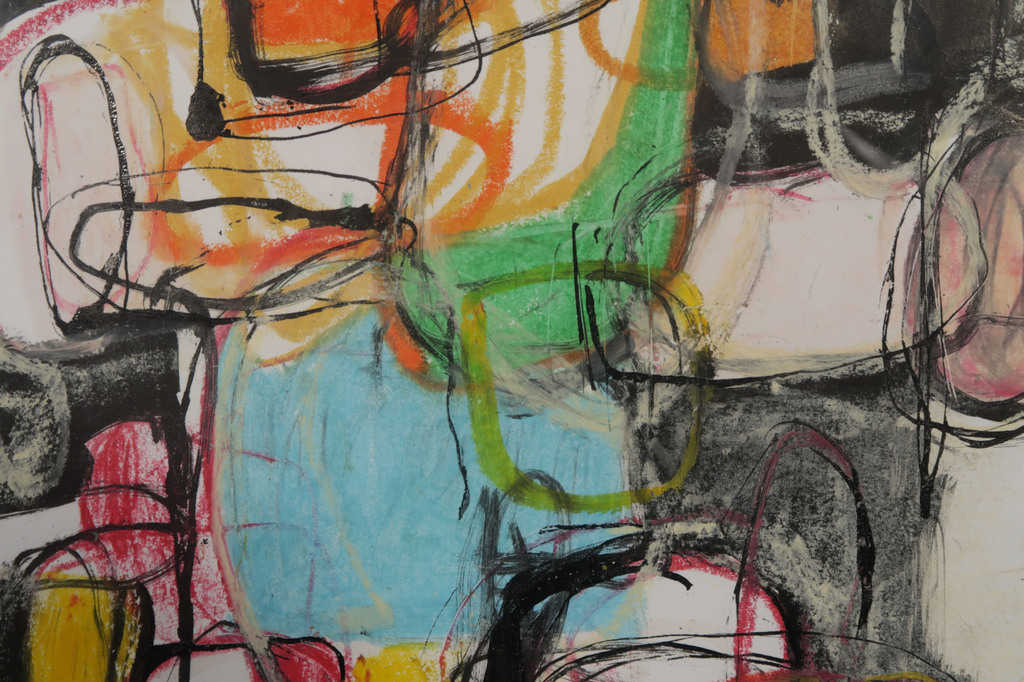 Hans Heijman: Gemengde techniek op papier, Z.T. - Ingelijst kopen? Bied vanaf 80!