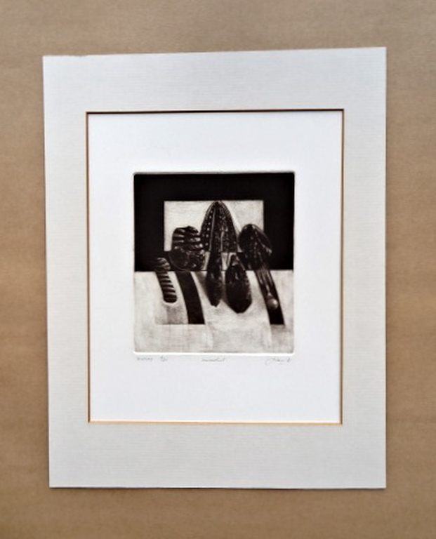 Rob Figee (1937) - “Vogelspin” - 1981 - handgesigneerde koperets in passepartout kopen? Bied vanaf 1!