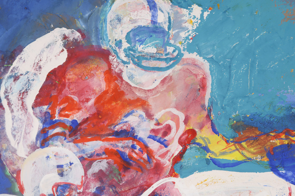 Jan van Diemen: Gouache, American Football players kopen? Bied vanaf 80!