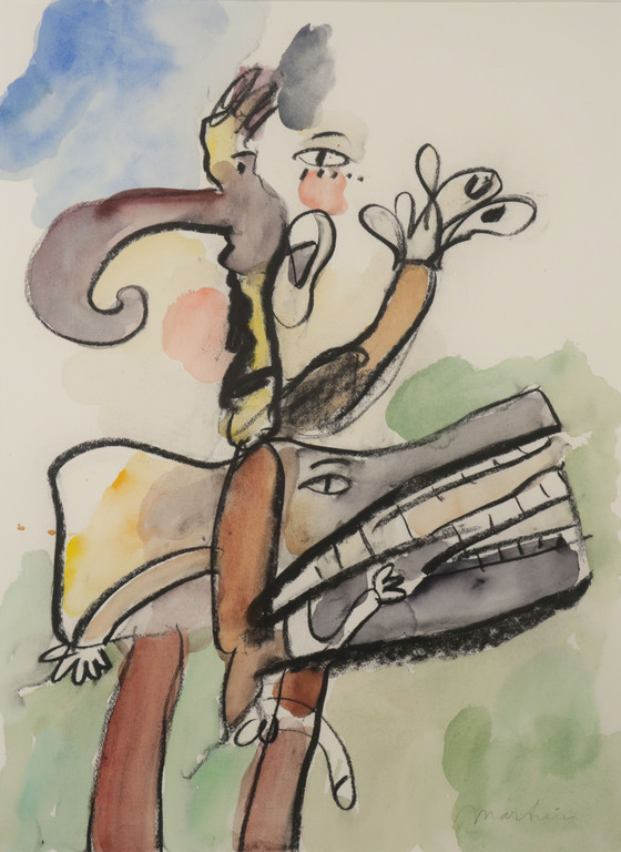 Anton Martineau: Gouache, Z.T. - Ingelijst kopen? Bied vanaf 100!