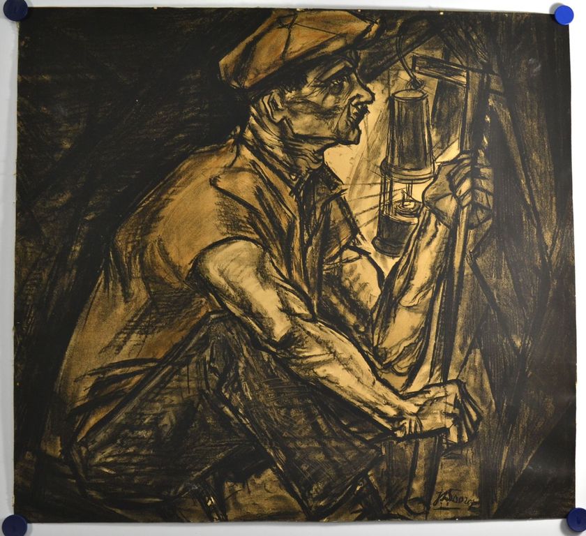 Jan Toorop: Litho. Mijnwerker kopen? Bied vanaf 150!