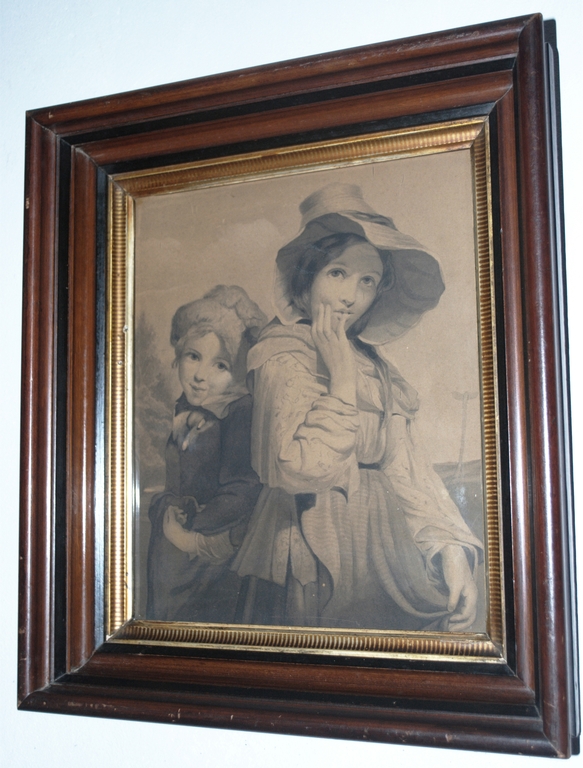 2 MEISJES - KWALITEIT 19E EEUWSE AQUAREL verkocht voor € 80!