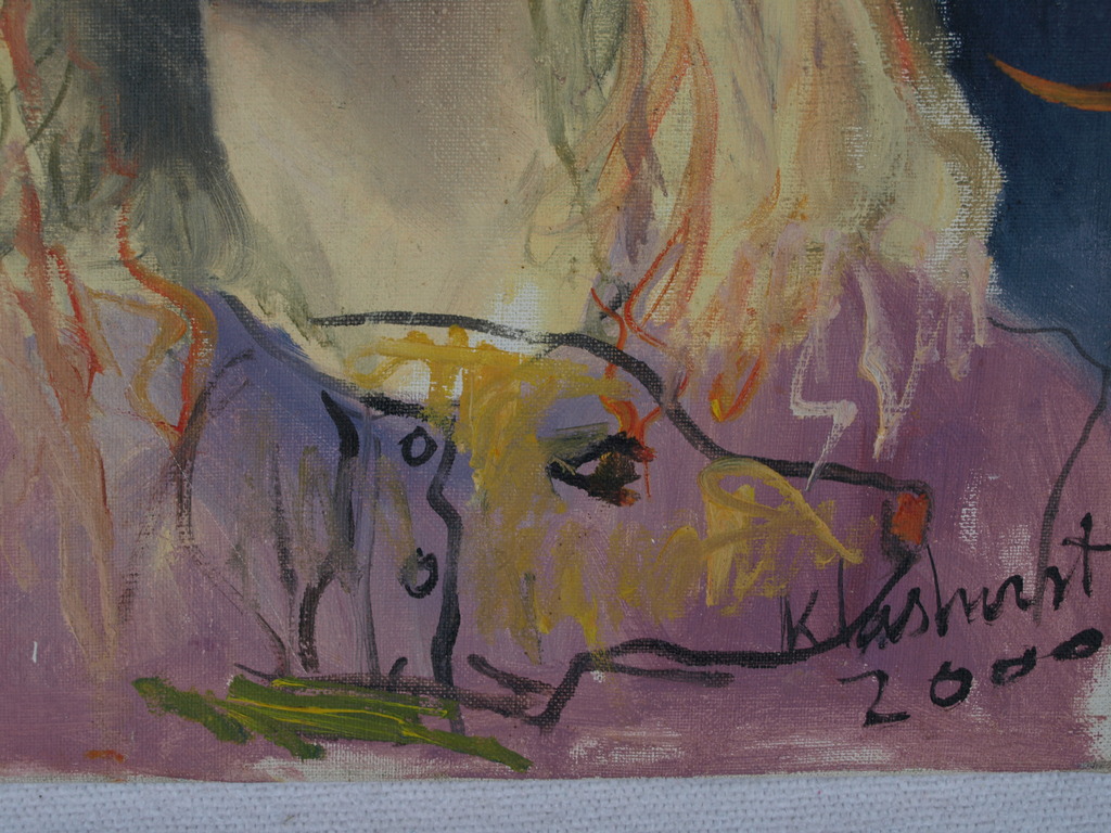 Peter Klashorst : Acrylverf op doek , Portret – Voor Carolien - 2000 kopen? Bied vanaf 50!