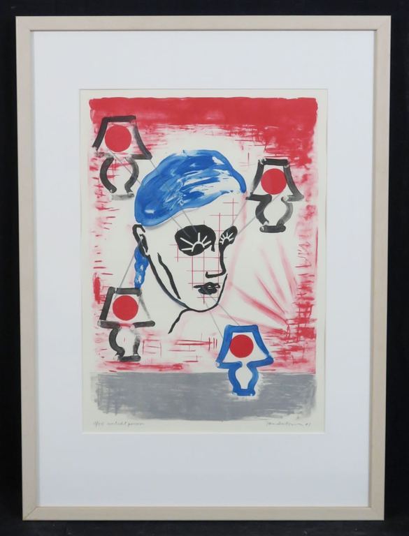 Jan de Bruin: Litho, Verlicht persoon - Ingelijst kopen? Bied vanaf 1!