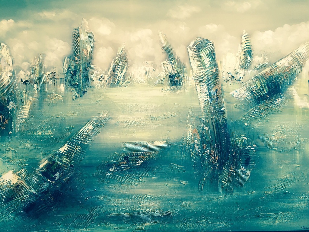 Gena Genadyi - The Light - 3D doek 150 x 100 cm  verkocht voor € 200!