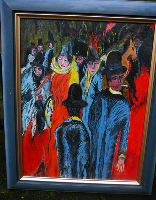 Suze Meys: 'Een illuster gezelschap' -olieverf 1996- kopen? Bied vanaf 50!