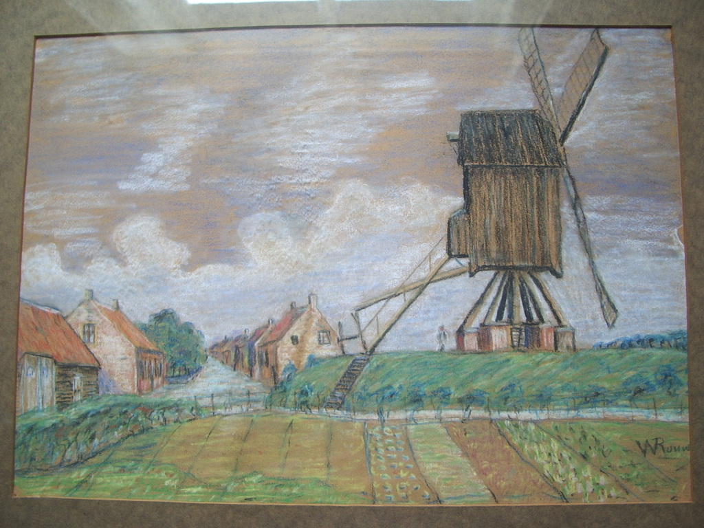 Willem Rouw - Pastel - Zeeuws dorpsgezicht. kopen? Bied vanaf 100!