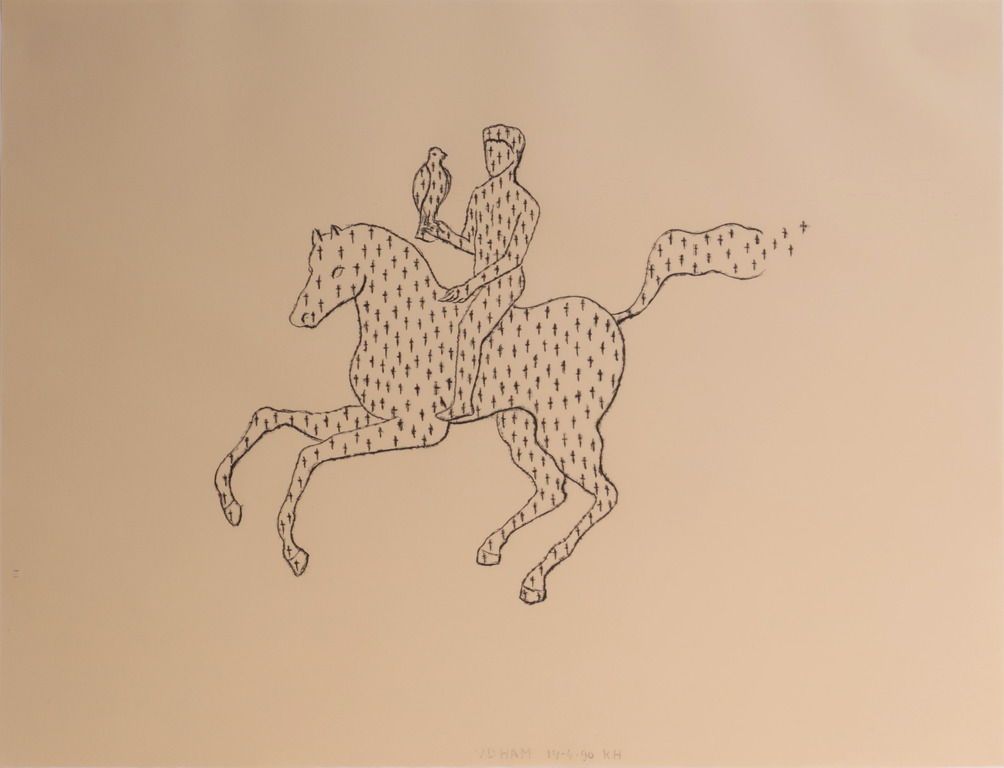 Hans van der Ham: Tekening op papier, Zonder titel - Ingelijst kopen? Bied vanaf 35!