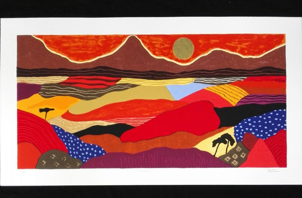 Ronald Boonacker, zeefdruk op papier, Titel: Tanzania I verkocht voor € 80!