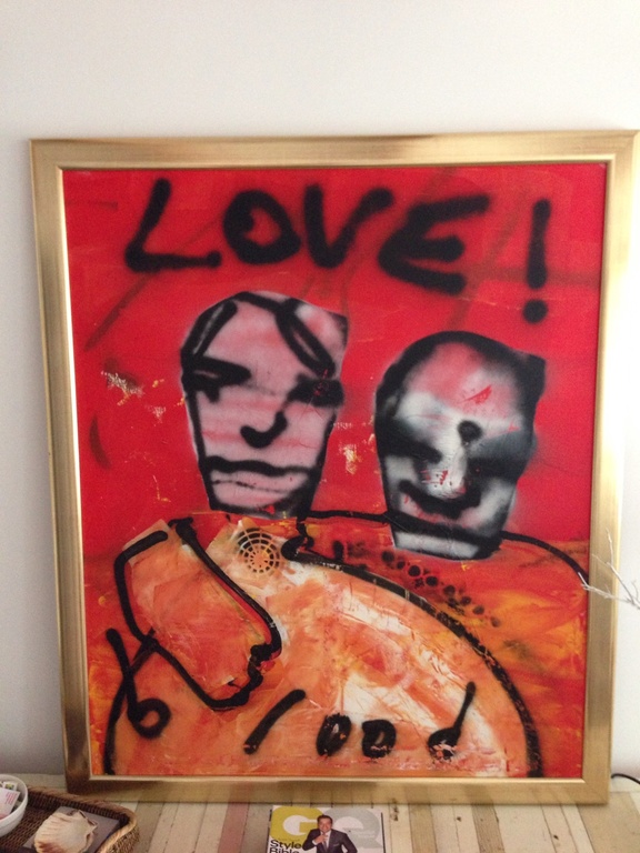 Herman Brood, acryl op linnen, Love kopen? Bied vanaf 3950!